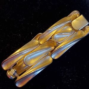 Vintage Erwin Pearl stamped P.E.P. goldtone bracelet